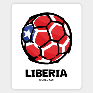 Liberia Football Country Flag Sticker